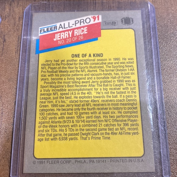 Fleer Trading Card 1991 - Picture 2 of 4